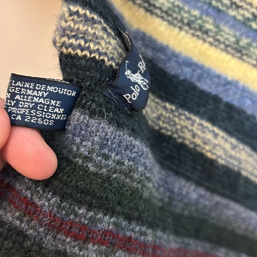 Vintage Polo Ralph Lauren Knit Lambswool Scarf